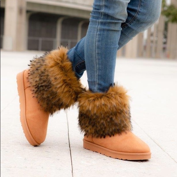 Shoes - Fur ankle boots
